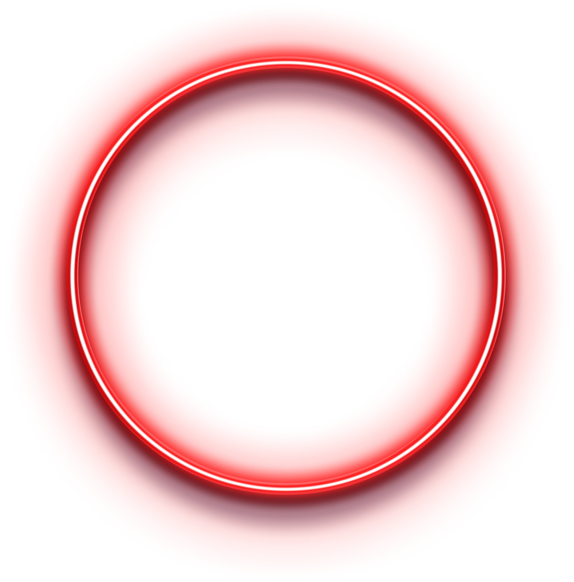 Neon Circle Red